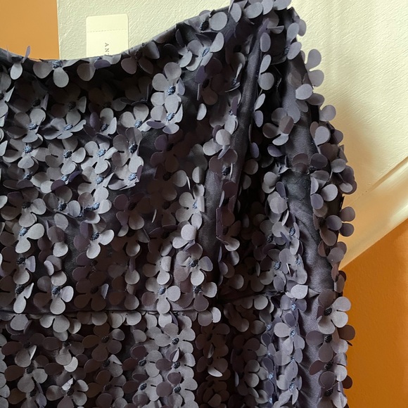 Anthropologie NWT Sz SM 3D floral appliqué dress; side zipper & pockets, lined - Picture 2 of 16